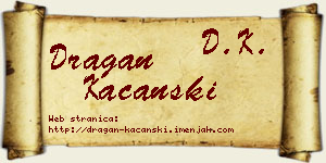 Dragan Kaćanski vizit kartica